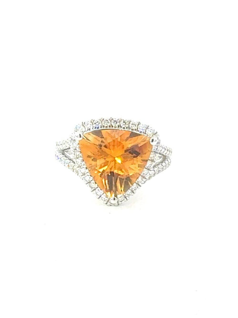 Natural Citrine Diamond Ring Size 6 14k Gold 3.76 TCW Certified $4,950 604464